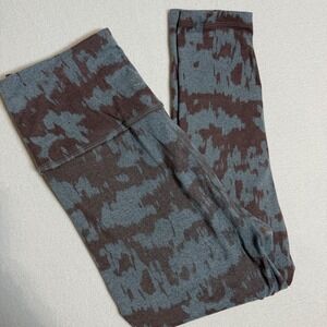 Beyond Yoga Leggings Women Size S/M? Gray Brown Camo Print High Waist Athleisure